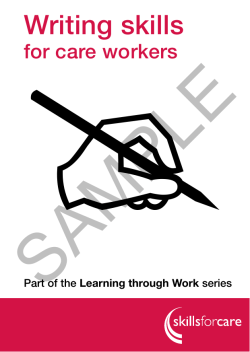 Writing skills - Skills for Care