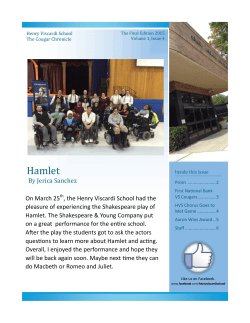 Hamlet - The Henry Viscardi School