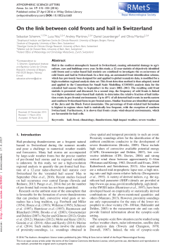 On the link between cold fronts and hail in Switzerland