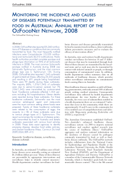 MONITORING THE INCIDENCE AND CAUSES OF DISEASES