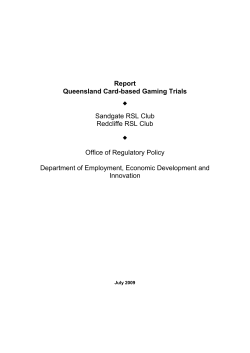 Summary Report Into CBG trials