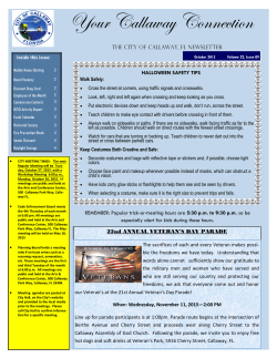 October 2015 - City of Callaway