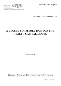 a closed-form solution for the health capital model