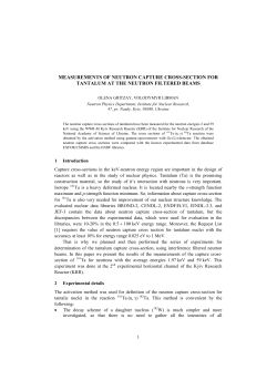 measurements of neutron capture cross