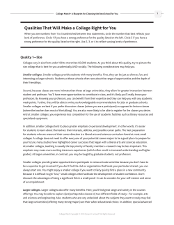 Qualities That Will Make a College Right for You