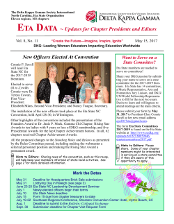 most recent issue - Eta State North Carolina