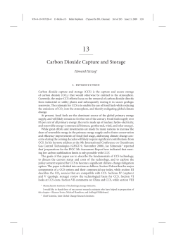Carbon dioxide capture and storage 1