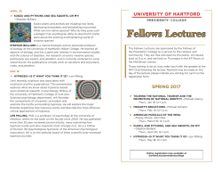 Fellows Lectures - University of Hartford Libraries