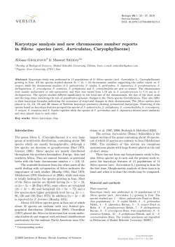 Karyotype analysis and new chromosome number