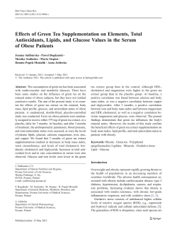 Effects of Green Tea Supplementation on Elements, Total