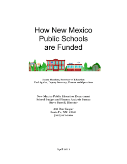 How New Mexico Public Schools are Funded