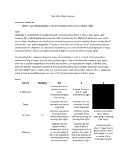 Task: Bill of Rights posters Standards addressed: &bull; Identify our rights