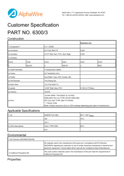 Customer Specification PART NO. 6300/3
