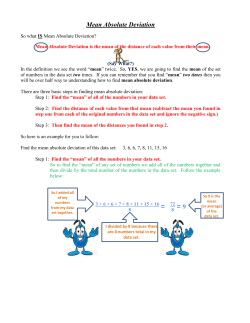 Mean Absolute Deviation