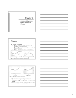 Chapter 2: Static and Dynamic Characteristics of Signals