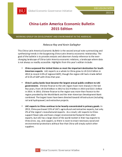 China-‐Latin America Economic Bulletin 2015
