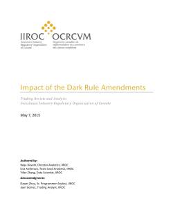 Impact of the Dark Rule Amendments