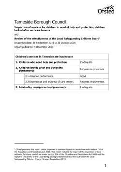 pdf Single inspection of LA children`s services and
