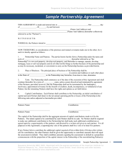 sample partnership agreement