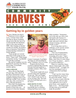 Getting by in golden years - Alameda County Community Food Bank