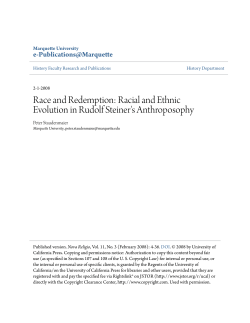 Race and Redemption: Racial and Ethnic Evolution in Rudolf