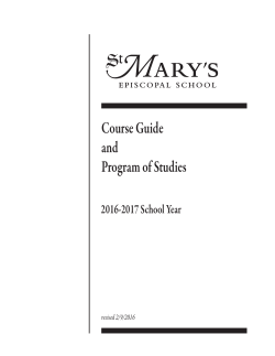 Course Guide and Program of Studies