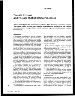 Pseudo Division and Pseudo Multiplication