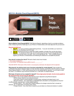 Mobile Check Deposit Instructions