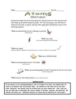 Atoms Mini Project