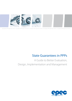 State Guarantees in PPPs - European Investment Bank