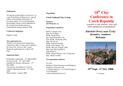 18 Clay Conference in Czech Republic