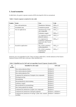 1. Local scenarios - Asturiana de Zinc