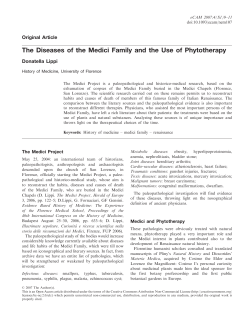 The Diseases of the Medici Family and the Use of