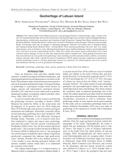 Geoheritage of Labuan Island - Geological Society of Malaysia