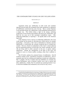 the contradictory stance on jury nullification