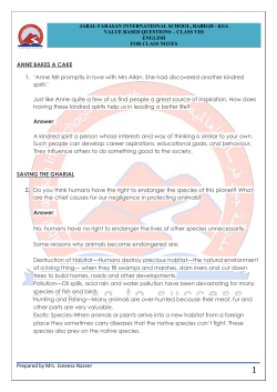 Prepared by Mrs. Janeesa Nazeer ANNE BAKES A CAKE 1. `Anne