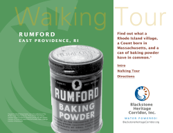 RuMFoRD - Blackstone Heritage Corridor