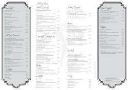 Menu - Patisserie Valerie