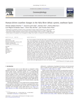 Human-driven coastline changes in the Adra River deltaic system
