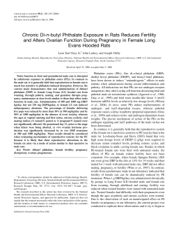 Chronic Di-n-butyl Phthalate Exposure in Rats