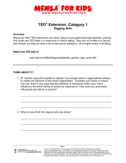 TED Extension, Category 1