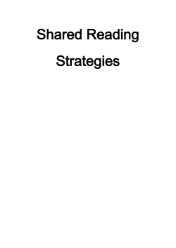 Shared Reading Strategies - Speech