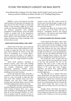 flying the world`s longest air-‐mail route