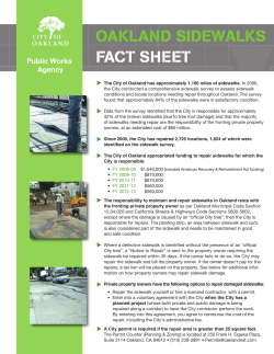 oakland sidewalks fact sheet