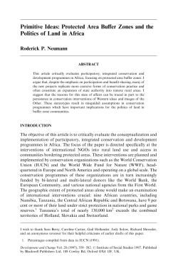 Primitive Ideas: Protected Area Buffer Zones and the Politics of Land