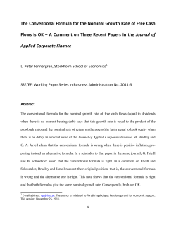 The Conventional Formula for the Nominal Growth Rate of - S-WoBA