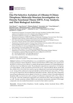 One Pot Selective Arylation of 2-Bromo-5-Chloro Thiophene