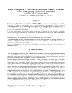 Design of Dual-Band ( MWIR/LWIR)