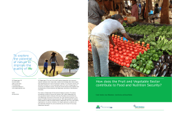 How does the Fruit and Vegetable Sector contribute to Food and