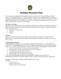 Holiday Narrative Unit